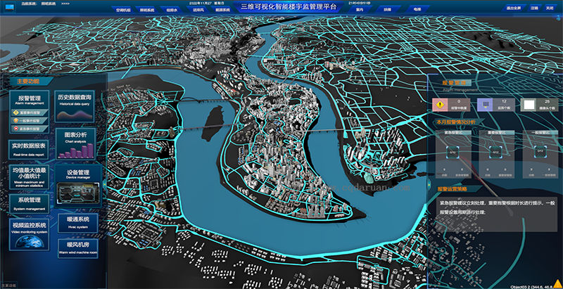  3d可视化物联网冷热源监控管理平台